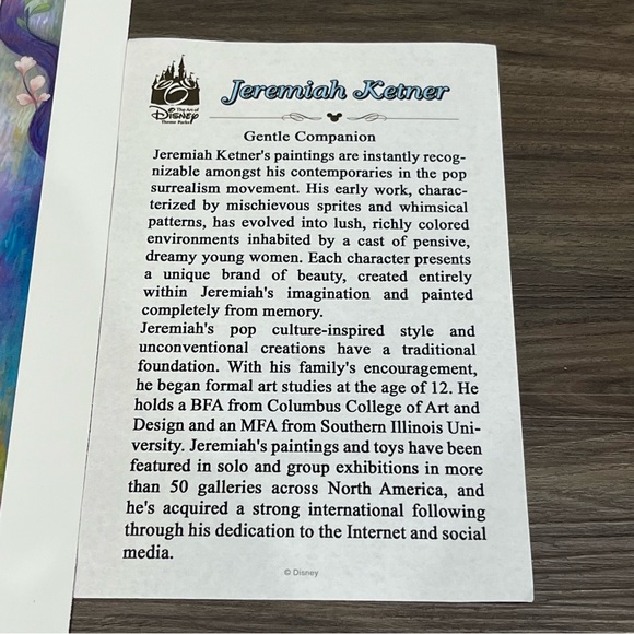 Jeremiah Ketner Disney Beauty And The Beast Gentle Companion Print Missing Frame - Picture 5 of 16